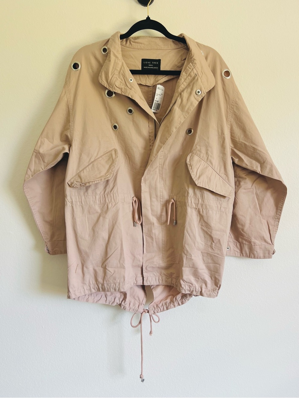 Forever 21 Love Tree Women’s Blush Utility Anorak Jacket